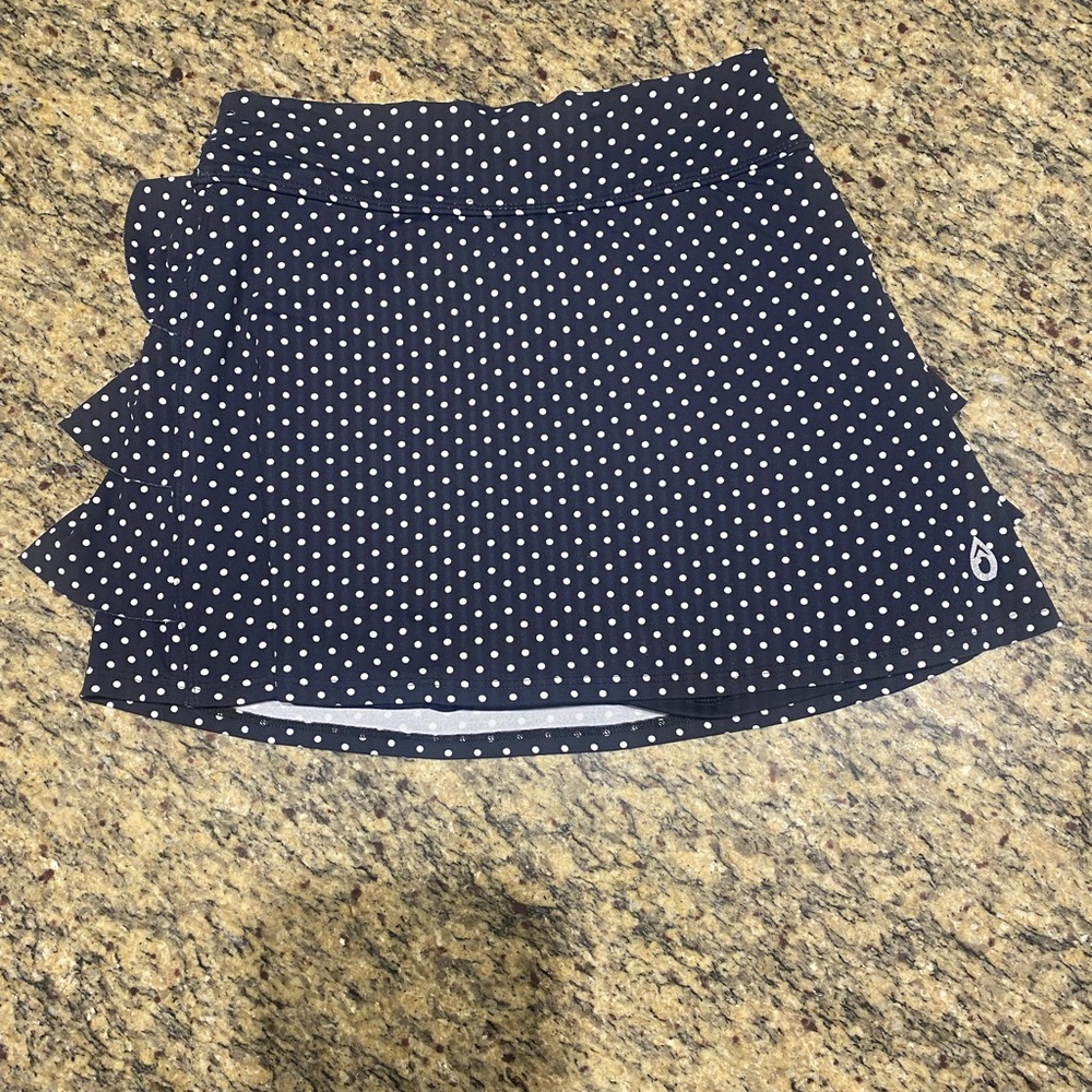 Dona Jo “Shakira” TENNIS Skirt – Black & White Polka Dot (Size 1)